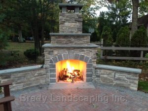 Brady Landscaping Fireplace In Use